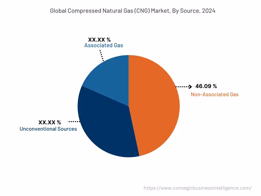 Global Compressed Natural Gas (CNG) Market, By Source, 2024 Global Compressed Natural Gas (CNG) Market, By Source, 2024