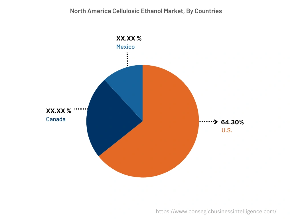 North America Cellulosic Ethanol Market, By Countries (2022)