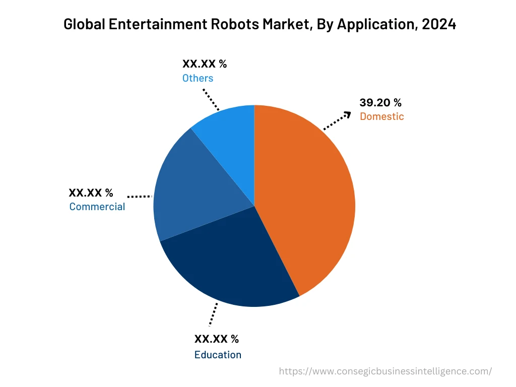 Globaler Markt für Unterhaltungsroboter, nach Anwendung, 2024