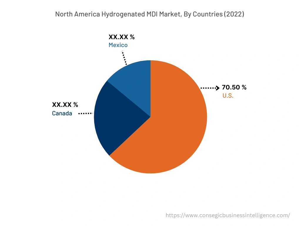 North America Hydrogenated MDI Market, By Countries (2022)
