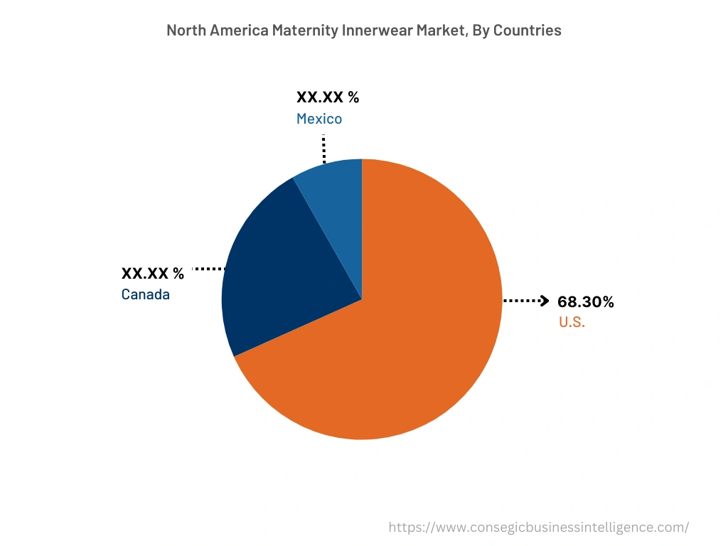North America Maternity Innerwear Market, By Countries (2022)