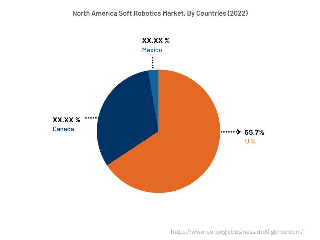 North America Soft Robotics Market, By Countries (2022)