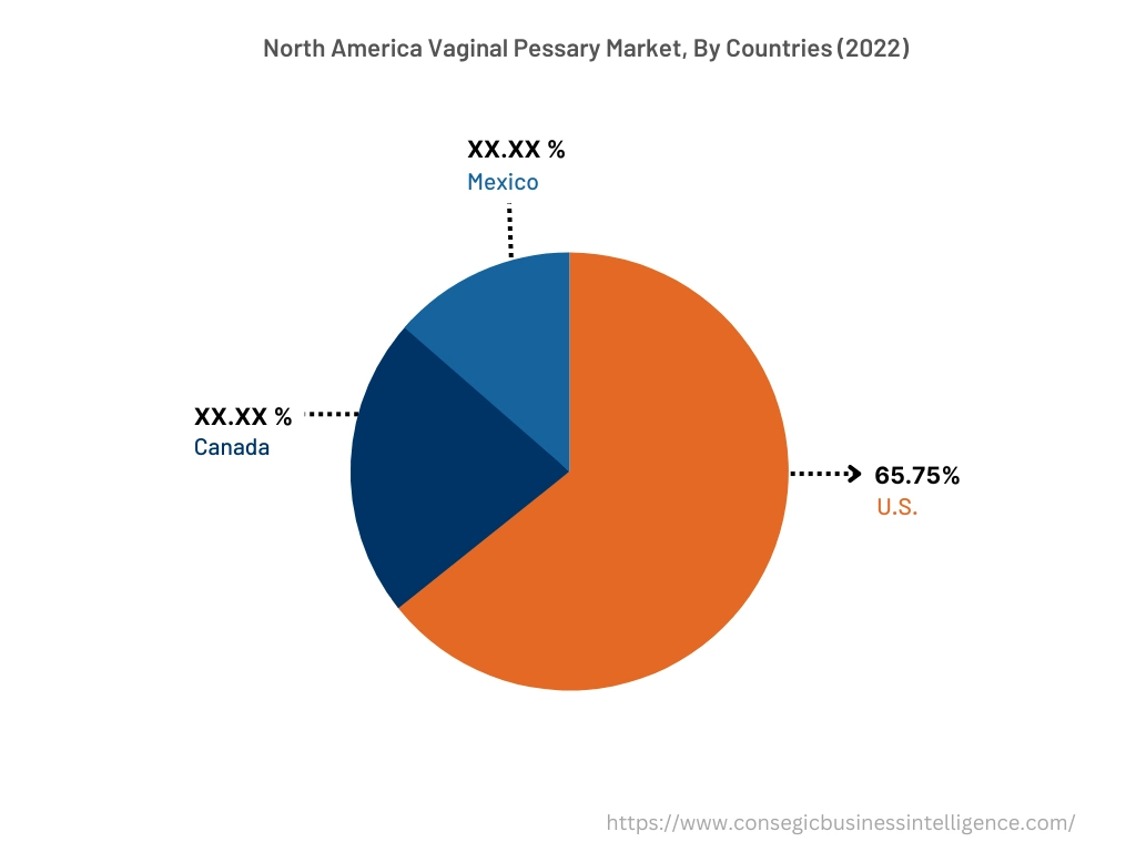 North America Vaginal Pessary Market, By Countries (2022)